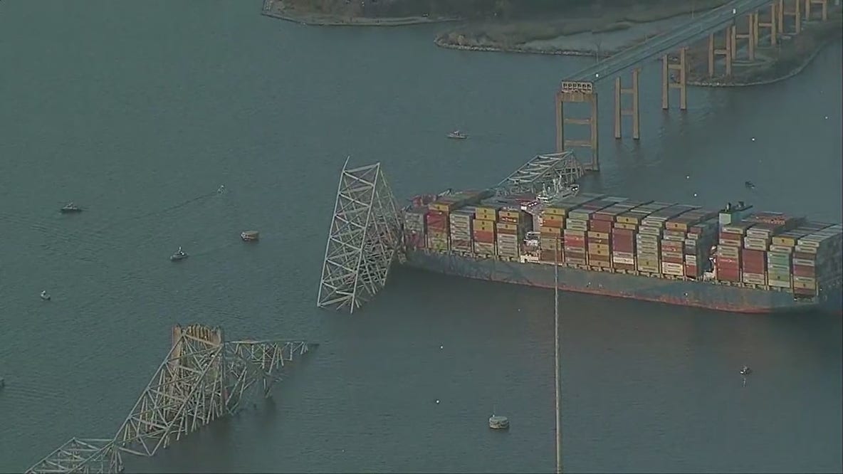 Baltimore Key Bridge collapse: Aerial images show magnitude of disaster